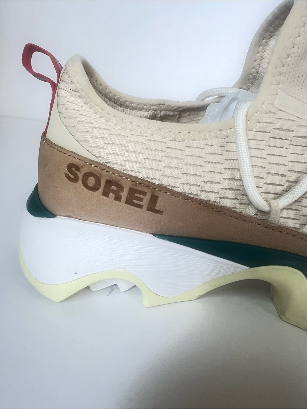 Sorel Kinetic Impact II Crossover Cream Knit Ghillie Lace Sneaker SZ 10 - Picture 7 of 16